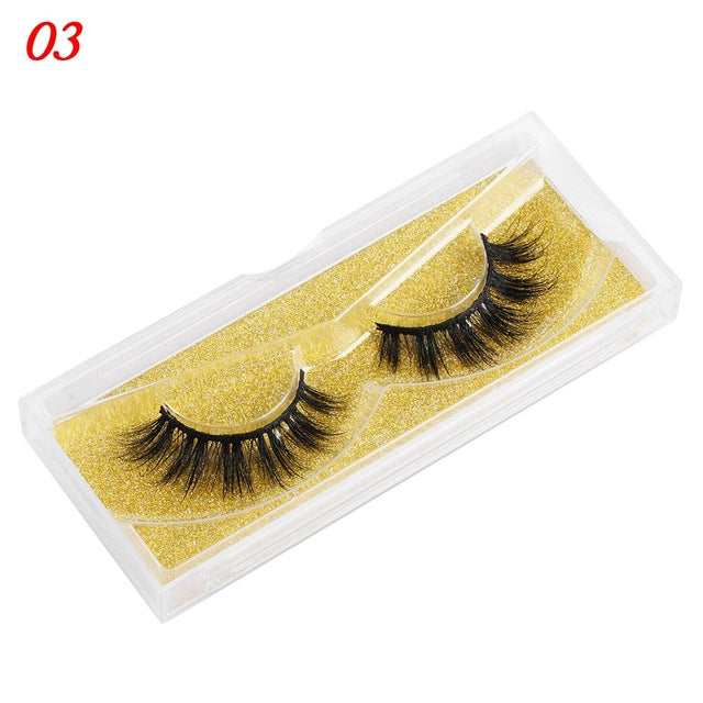 25mm Mink False Eyelashes – Wispy Fluffy Dramatic Lashes Reusable