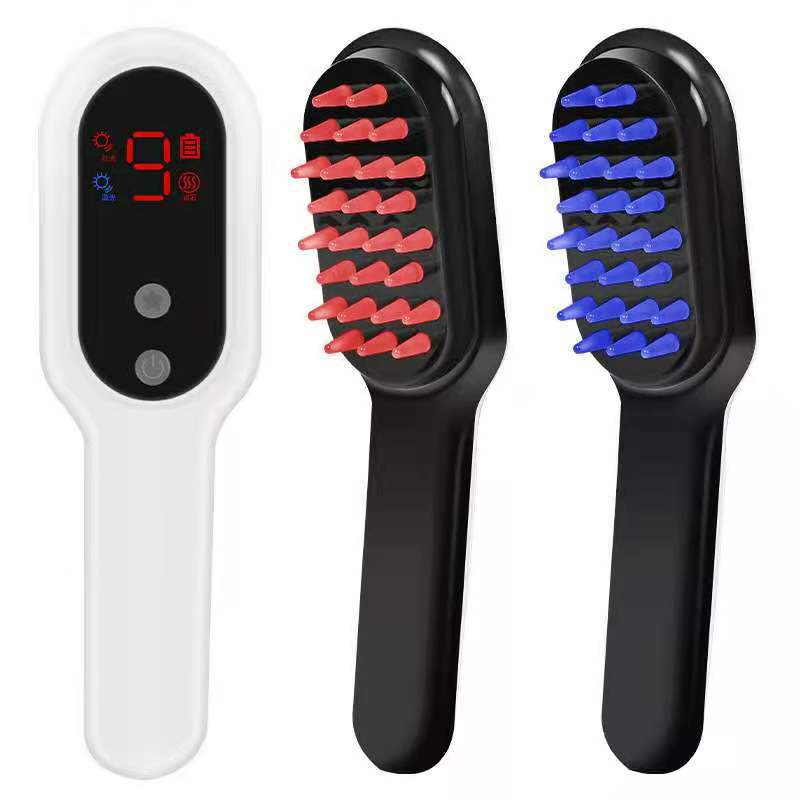 Electric Hair Growth Comb – Red & Blue Light Scalp Massager