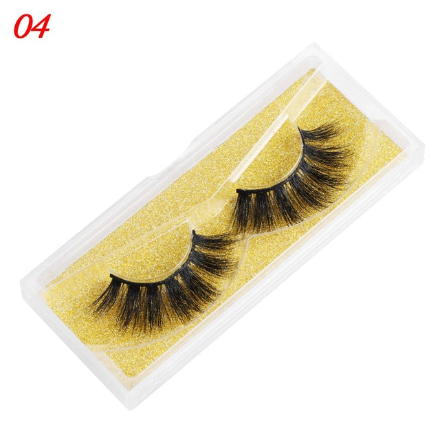 25mm Mink False Eyelashes – Wispy Fluffy Dramatic Lashes Reusable