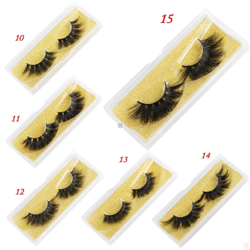 25mm Mink False Eyelashes – Wispy Fluffy Dramatic Lashes Reusable