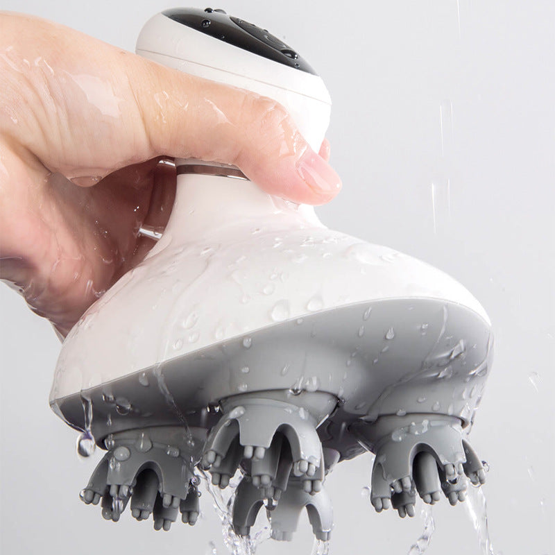Electric Scalp Massager – Waterproof Rechargeable Hair Growth Massa
