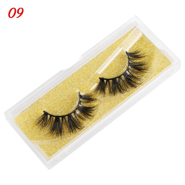 25mm Mink False Eyelashes – Wispy Fluffy Dramatic Lashes Reusable