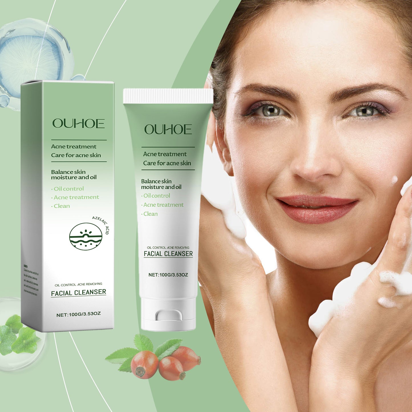 Acne Treatment Facial Cleanser – Daily Oil Control & Deep Cleansing