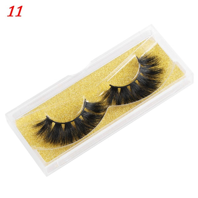 25mm Mink False Eyelashes – Wispy Fluffy Dramatic Lashes Reusable