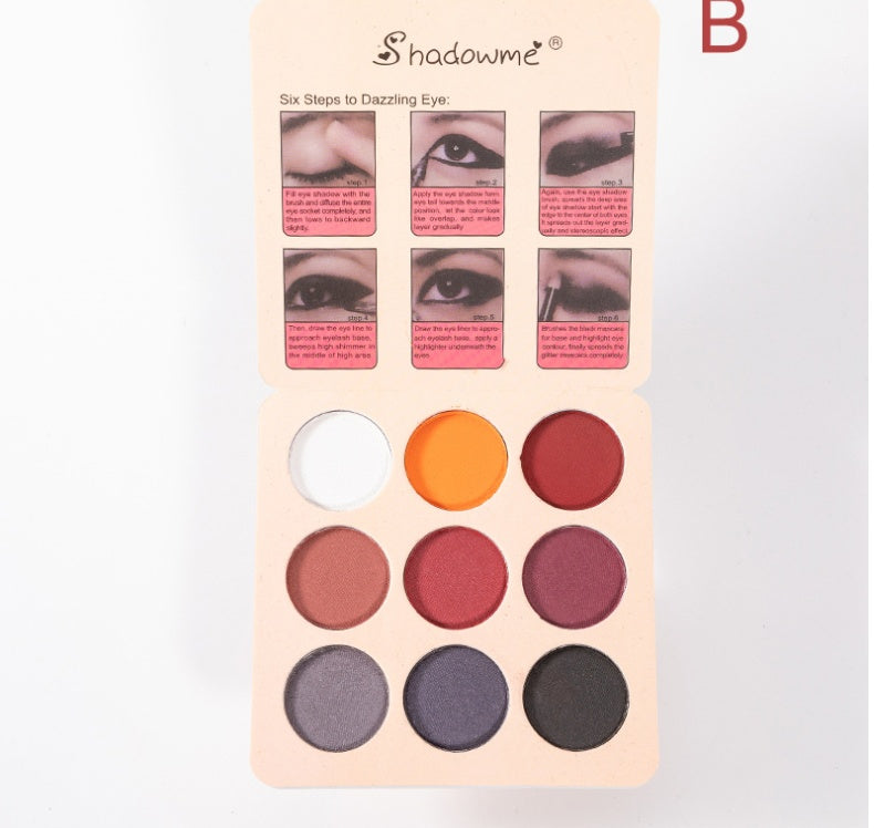 9-Color Matte Eyeshadow Palette – Long Lasting Natural Eye Makeup