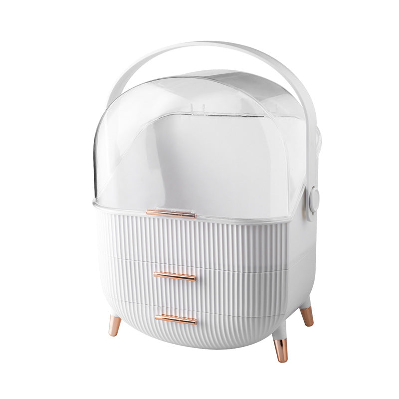 Makeup Organizer with 2 Drawers and Transparent Cover
