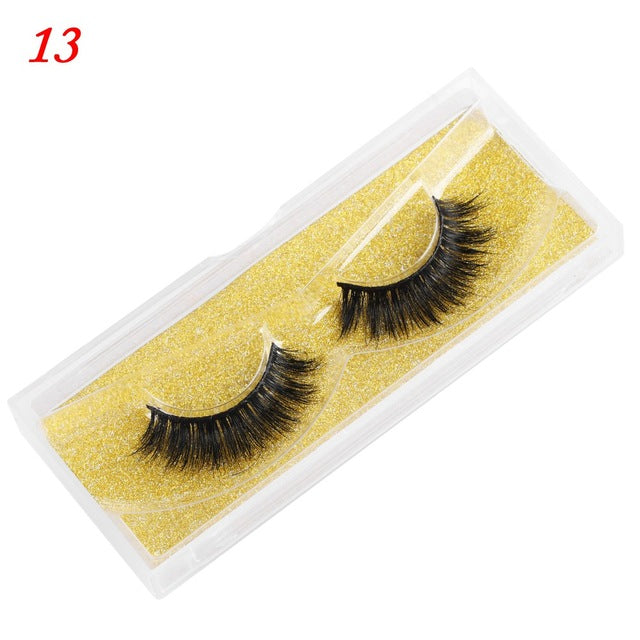 25mm Mink False Eyelashes – Wispy Fluffy Dramatic Lashes Reusable