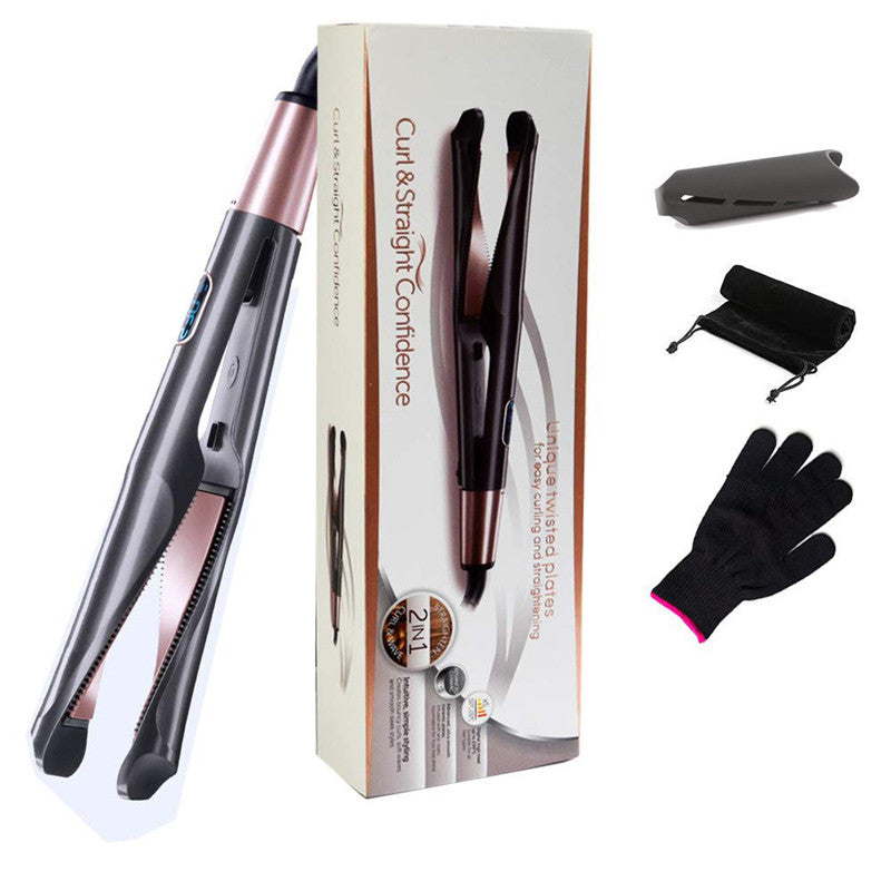 2 in 1 Hair Straightener and Curler – Ceramic Styling Tool for All Hair Types