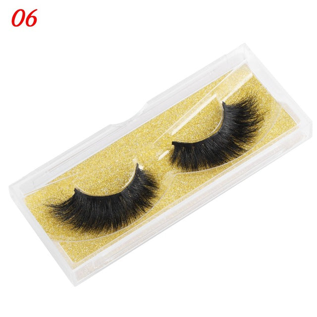 25mm Mink False Eyelashes – Wispy Fluffy Dramatic Lashes Reusable