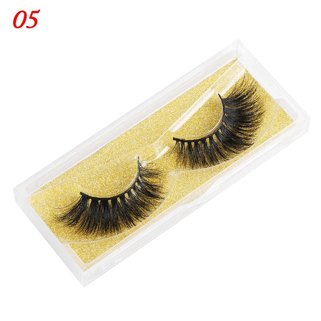 25mm Mink False Eyelashes – Wispy Fluffy Dramatic Lashes Reusable