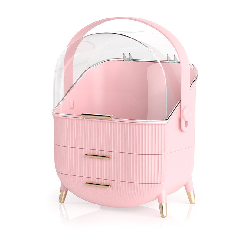 Makeup Organizer with 2 Drawers and Transparent Cover