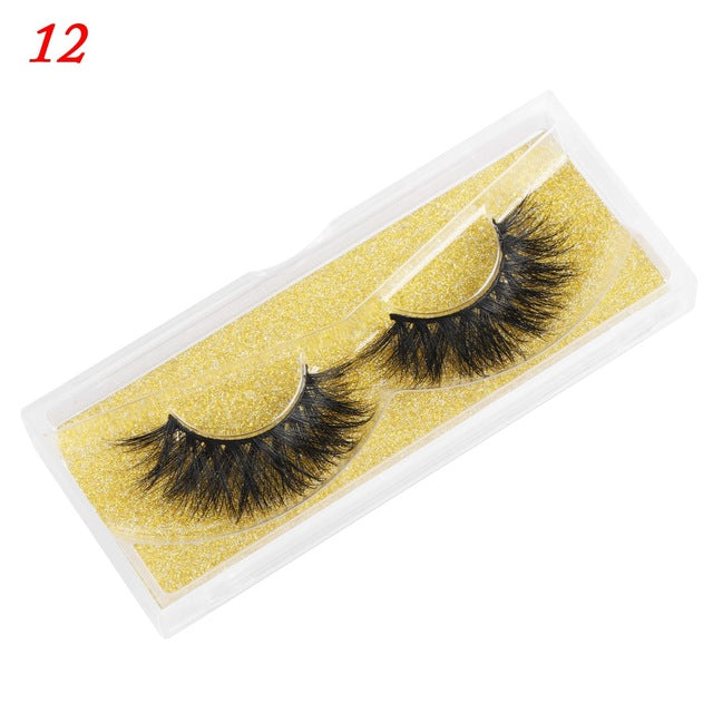 25mm Mink False Eyelashes – Wispy Fluffy Dramatic Lashes Reusable