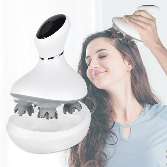 Electric Scalp Massager – Waterproof Rechargeable Hair Growth Massa