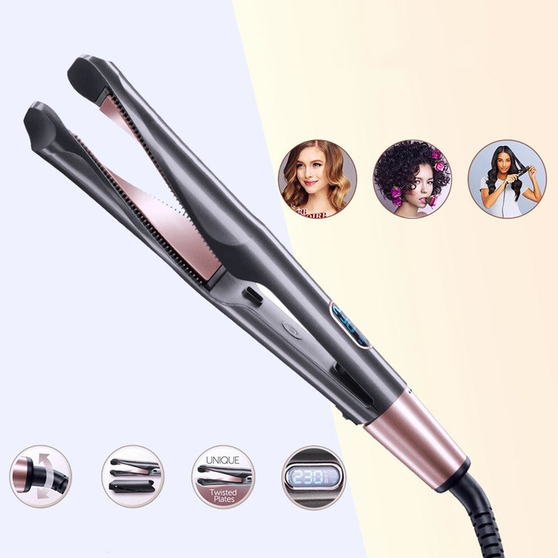 2 in 1 Hair Straightener and Curler – Ceramic Styling Tool for All Hair Types