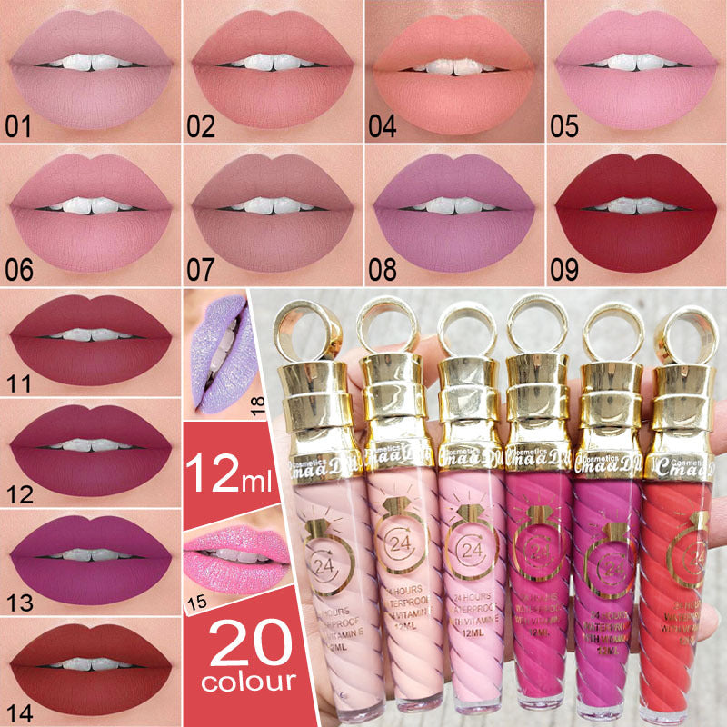 Matte Waterproof Lip Gloss – Long Lasting, Non-Sticky & Smooth Finish