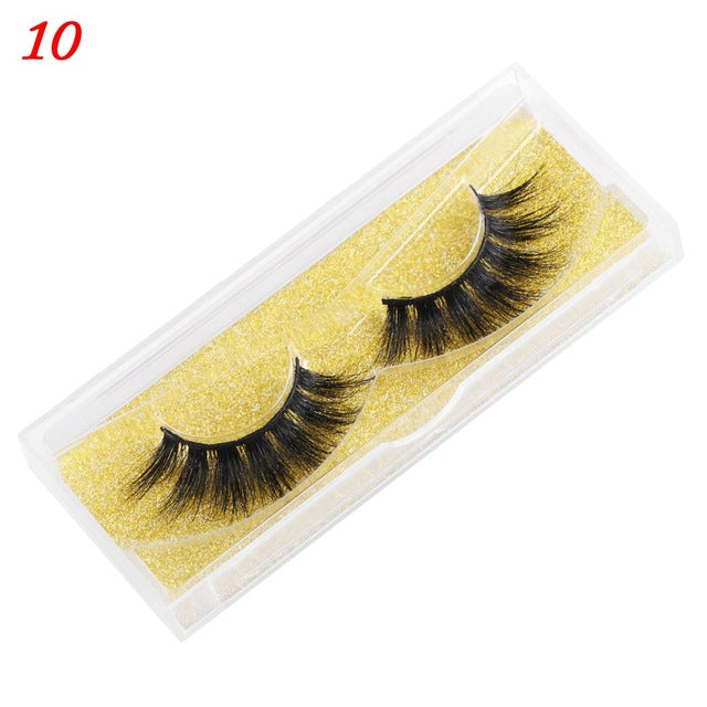 25mm Mink False Eyelashes – Wispy Fluffy Dramatic Lashes Reusable