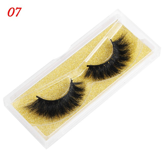 25mm Mink False Eyelashes – Wispy Fluffy Dramatic Lashes Reusable