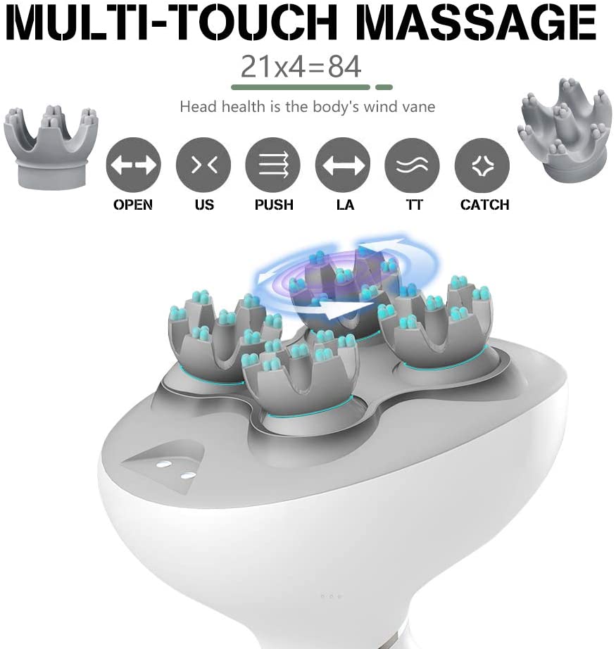Electric Scalp Massager – Waterproof Rechargeable Hair Growth Massa
